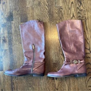 Coach tall brown leather riding boots